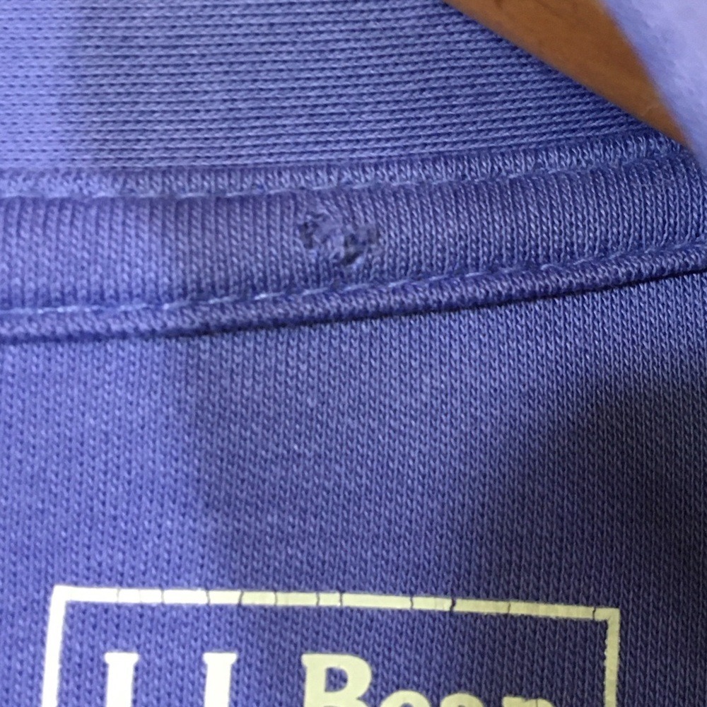 L. L. Bean XL Regular Lilac Purple Knit Cardigan 100% Supima Cotton Lightweight - Picture 6 of 6